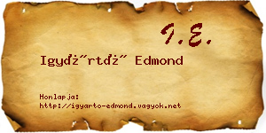 Igyártó Edmond névjegykártya
